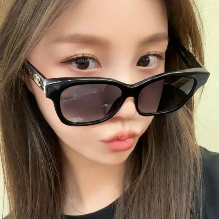 CHANEL 珍珠邊方框太陽眼鏡5482H - 黑-7