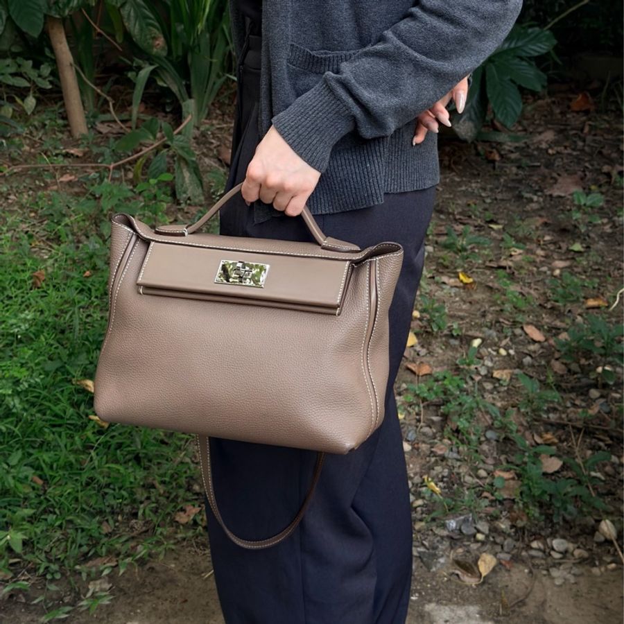 HERMES 大象灰銀釦2424 29CM-18