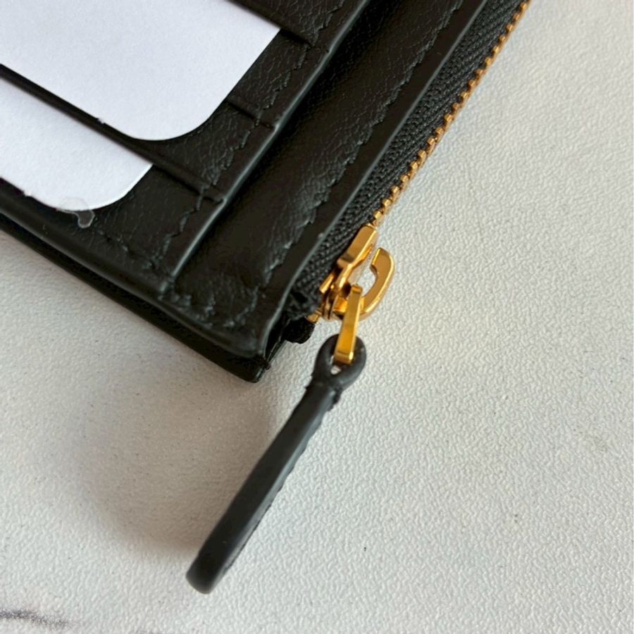Balenciaga 黑色一字卡片零錢包👛-11