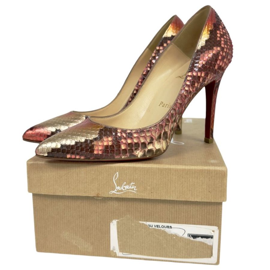 CHRISTIAN LOUBOUTIN Kate 蛇皮 高踭鞋 100MM-2