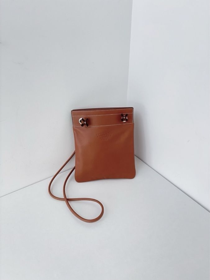 Hermès 愛馬仕🐎 金棕銀扣💗 全皮斜挎包 98新✨ 尺寸20*23 D刻-2