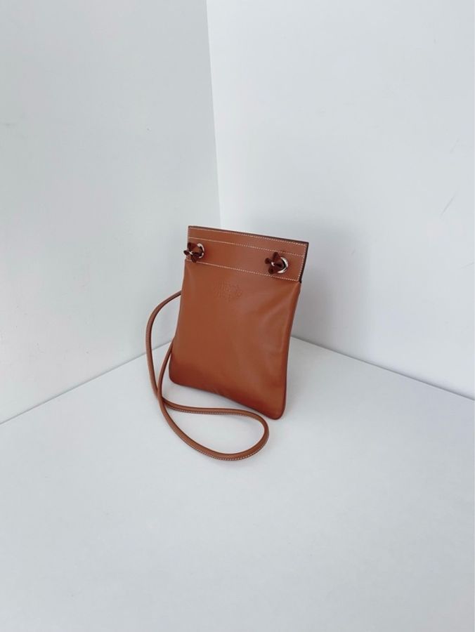 Hermès 愛馬仕🐎 金棕銀扣💗 全皮斜挎包 98新✨ 尺寸20*23 D刻-3