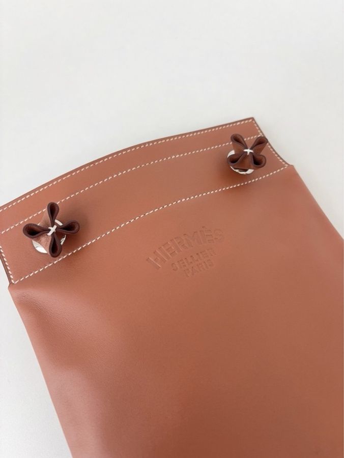 Hermès 愛馬仕🐎 金棕銀扣💗 全皮斜挎包 98新✨ 尺寸20*23 D刻-9