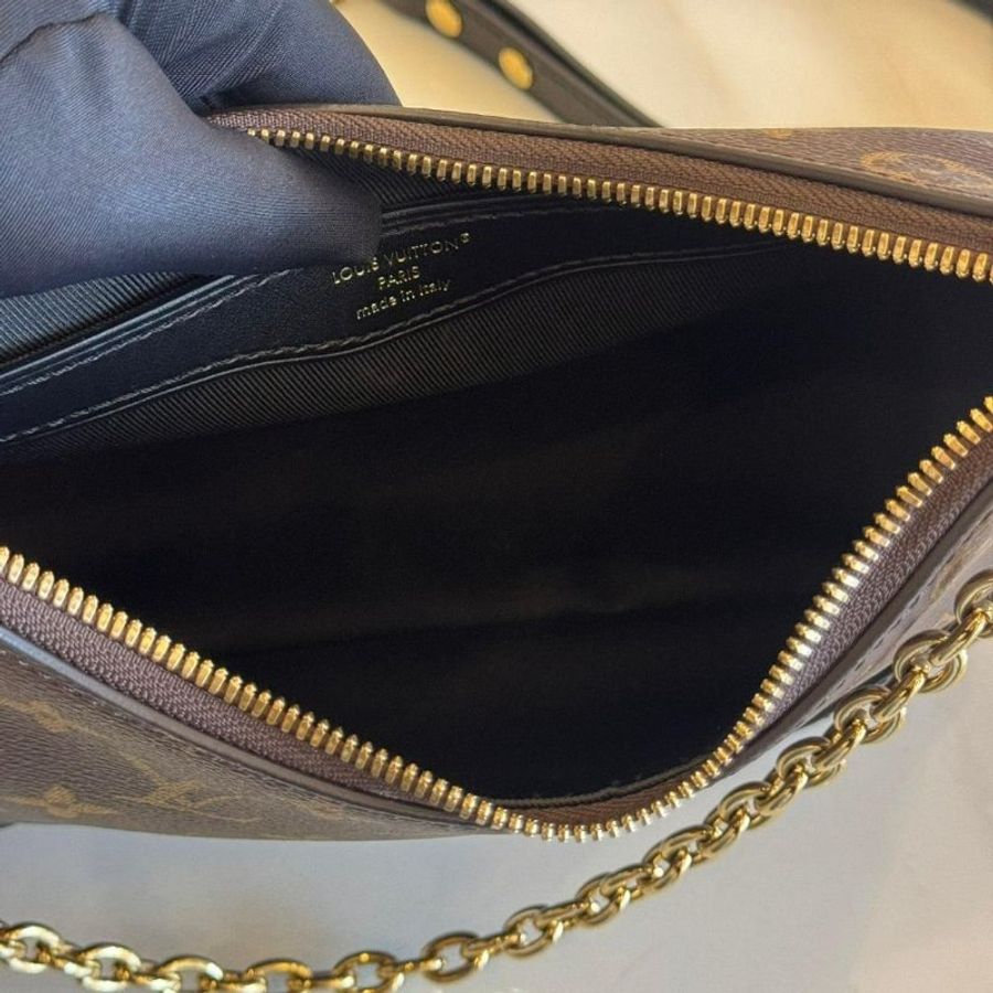 LV M45831 BoulognePM 黑色牛角包-6