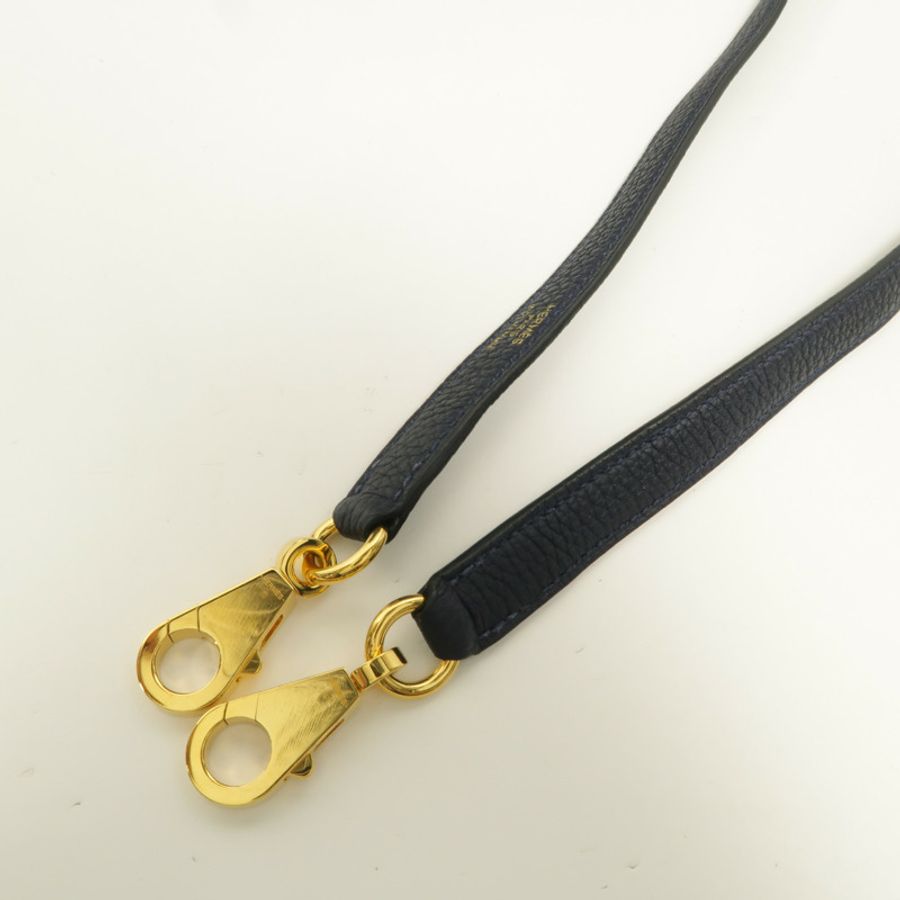 HERMES Togo皮革Kelly 28手挽肩背兩用袋Bleu Nuit-9
