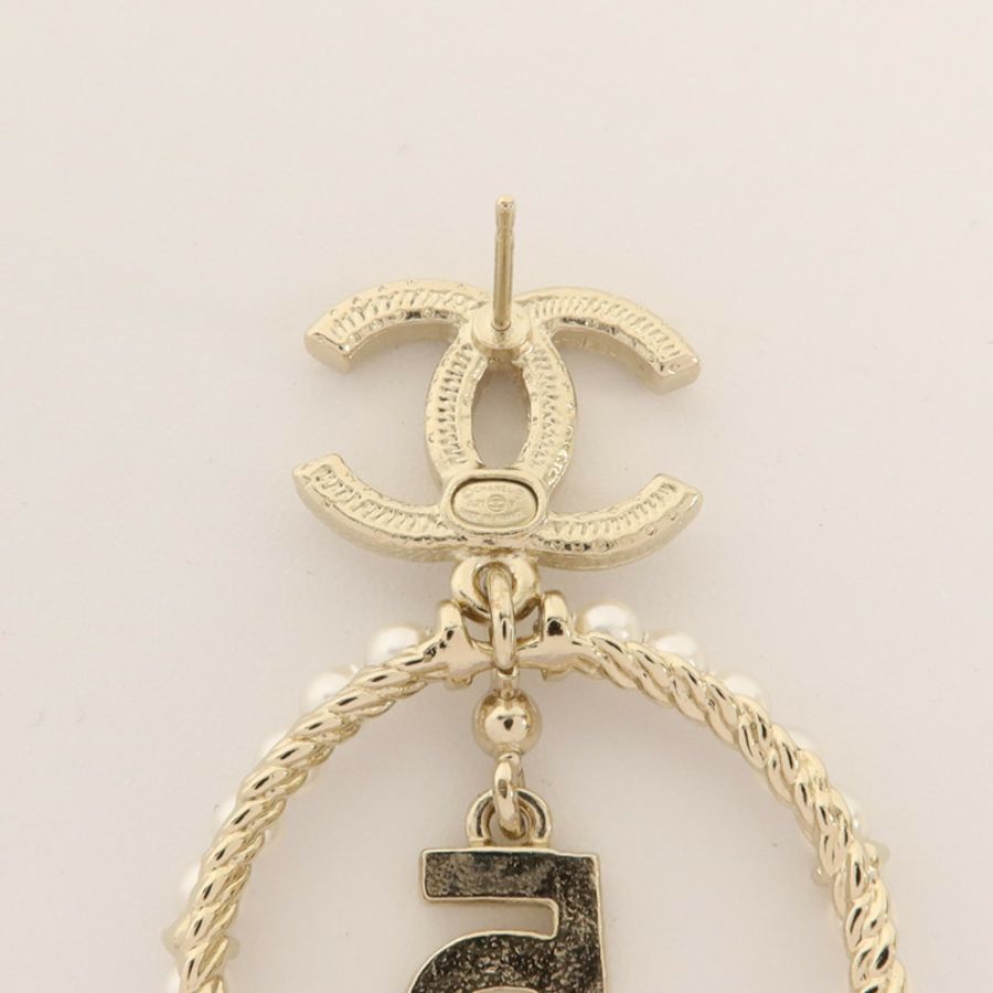 CHANEL 金屬/水晶Pierced Earring耳環-4