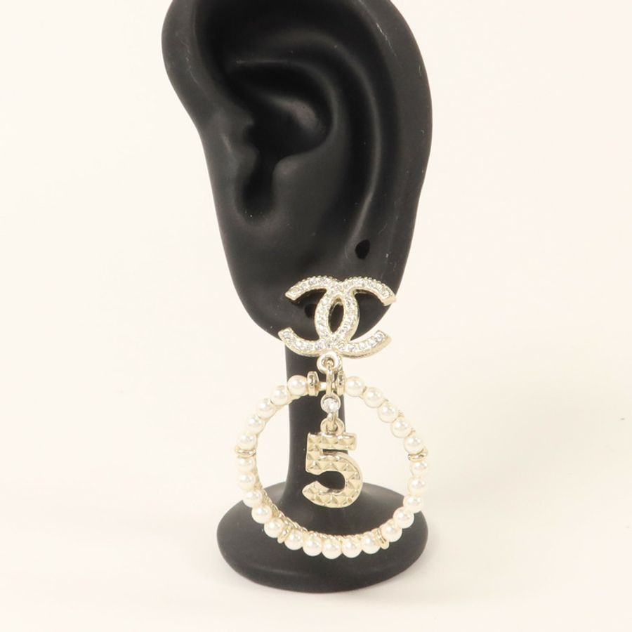 CHANEL 金屬/水晶Pierced Earring耳環-7