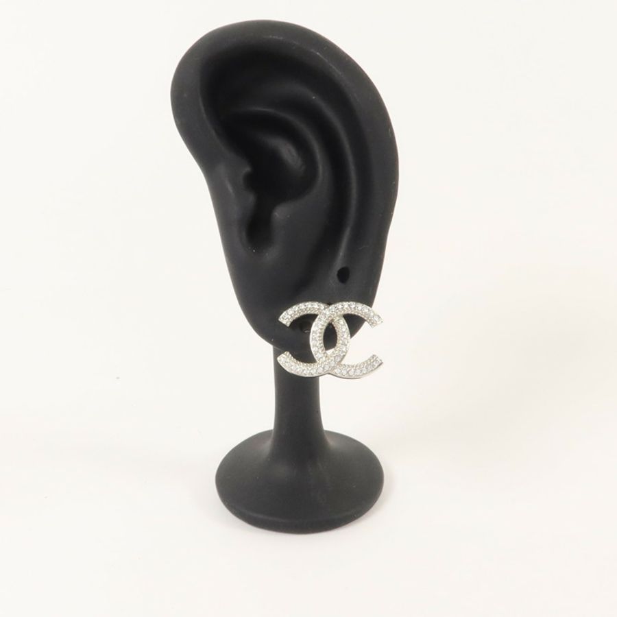 CHANEL 金屬/水晶Pierced Earring耳環-6