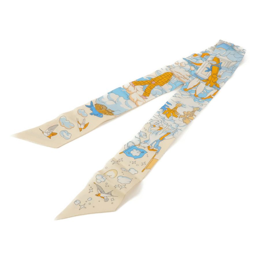 HERMES 絲質Twilly絲巾-1