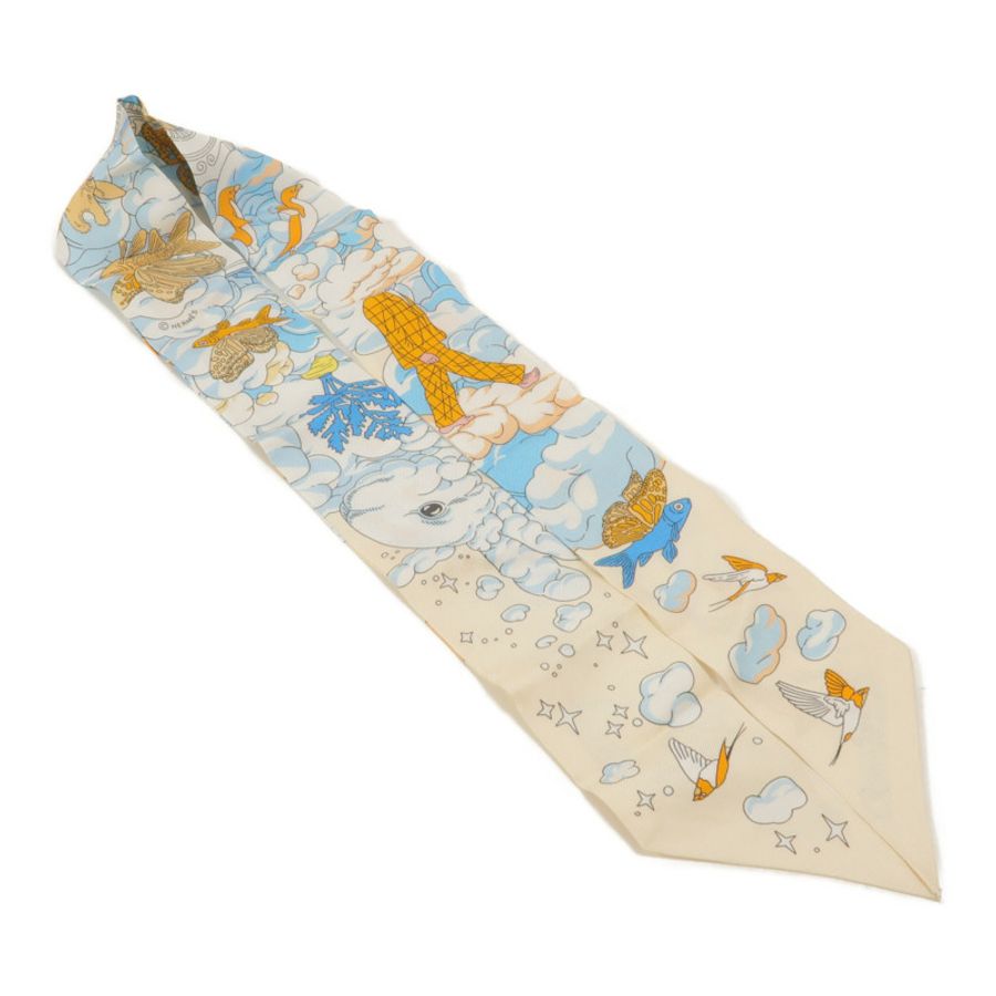 HERMES 絲質Twilly絲巾-3