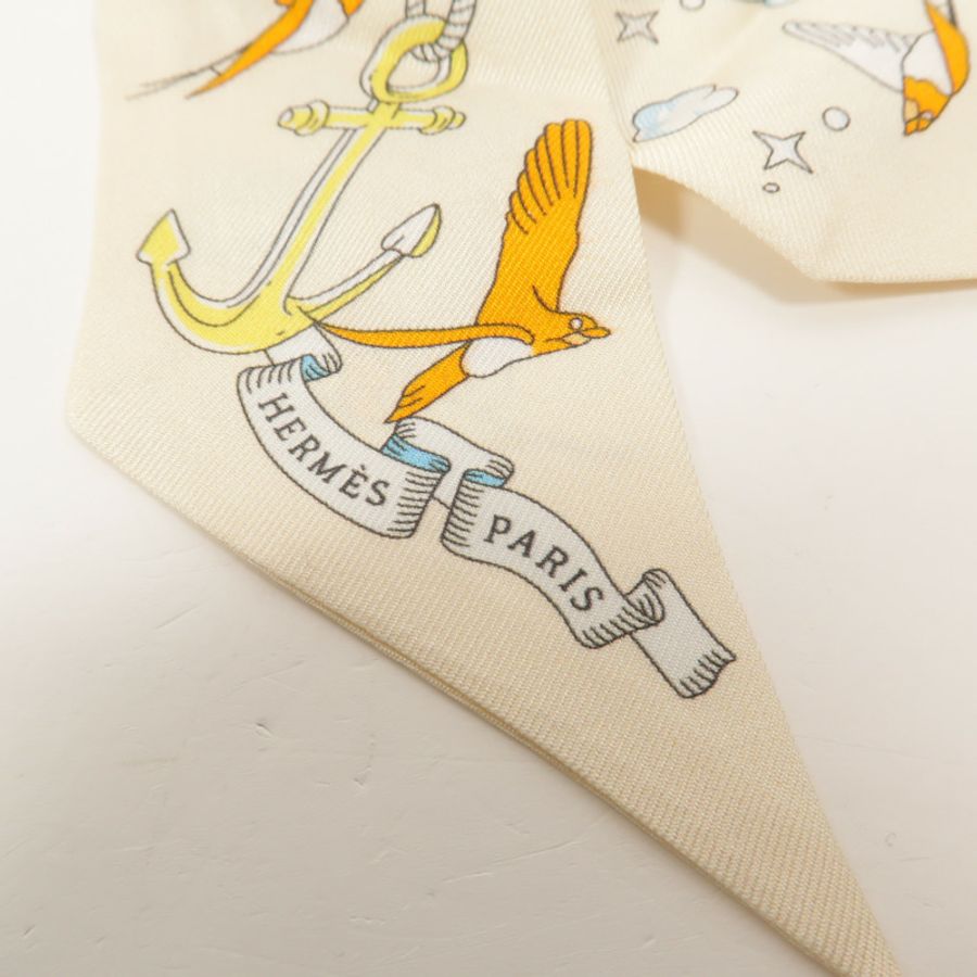 HERMES 絲質Twilly絲巾-5