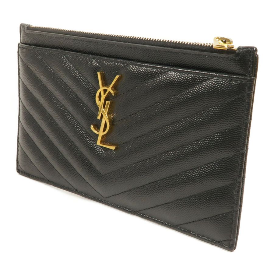 SAINT LAURENT 牛皮皮革Monogram Bill Pouch手拿包-2