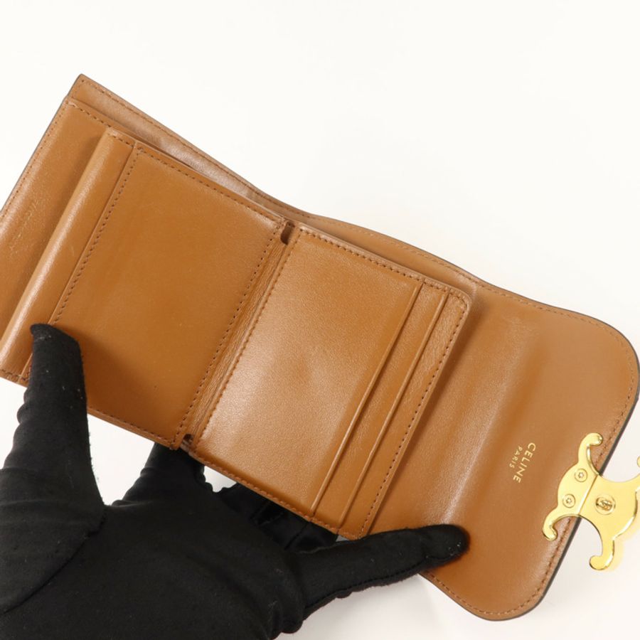 CELINE 塗層帆布Triomphe Wallet錢包-5