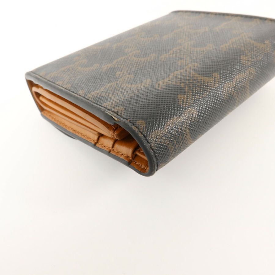 CELINE 塗層帆布Triomphe Wallet錢包-14