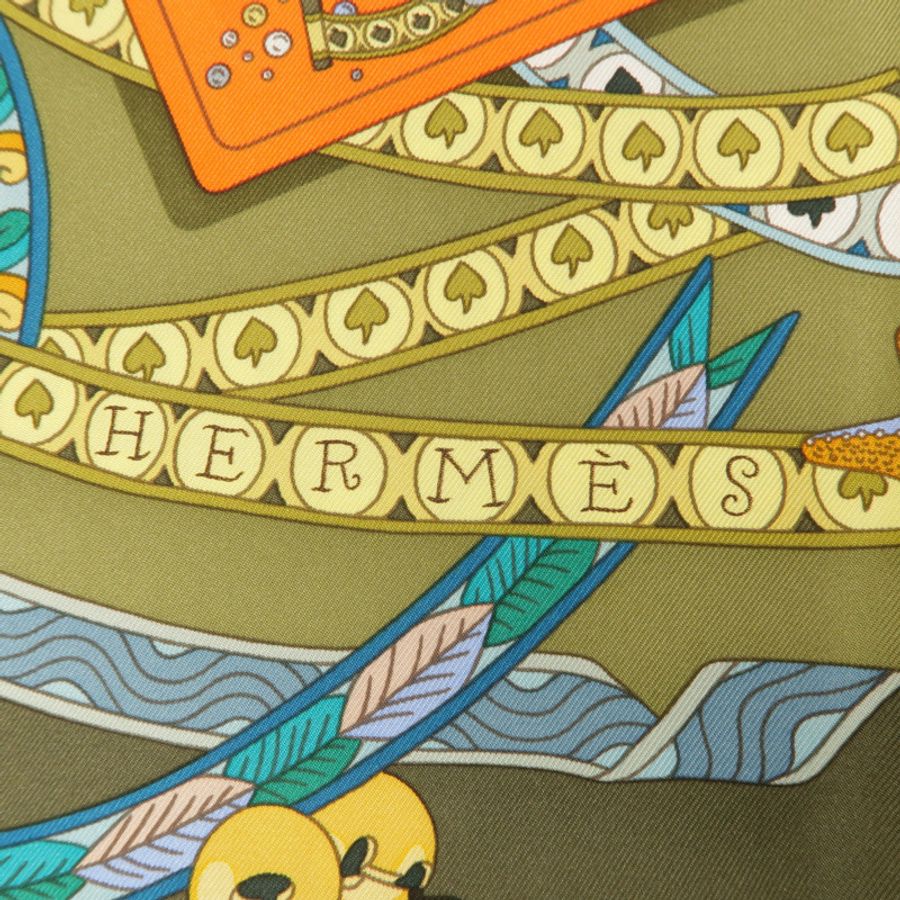 HERMES 絲質Scarf 90x90絲巾-5
