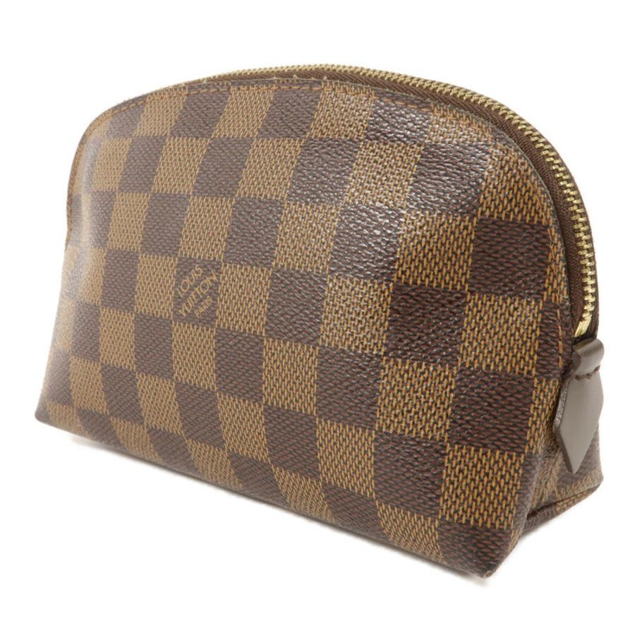 LOUIS VUITTON Damier Make Up Bag PM金扣化妝袋-2