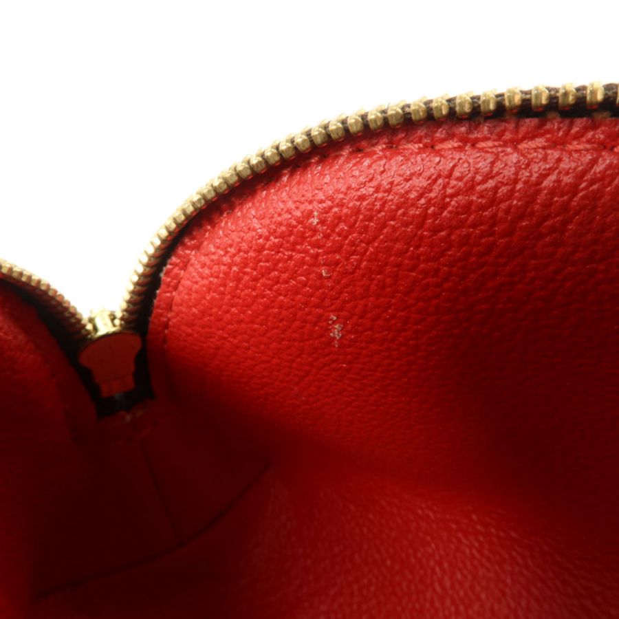 LOUIS VUITTON Damier Make Up Bag PM金扣化妝袋-12