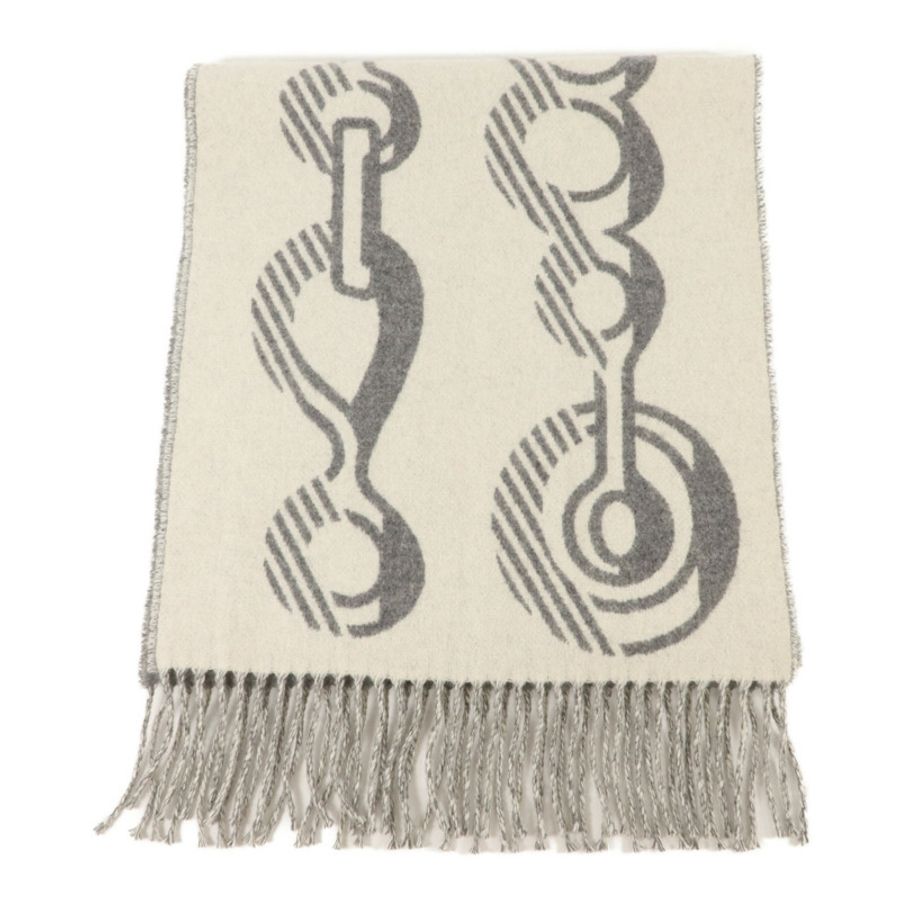 HERMES 羊絨Casaque Do Re Boucles Scarf 30x140頸巾-3