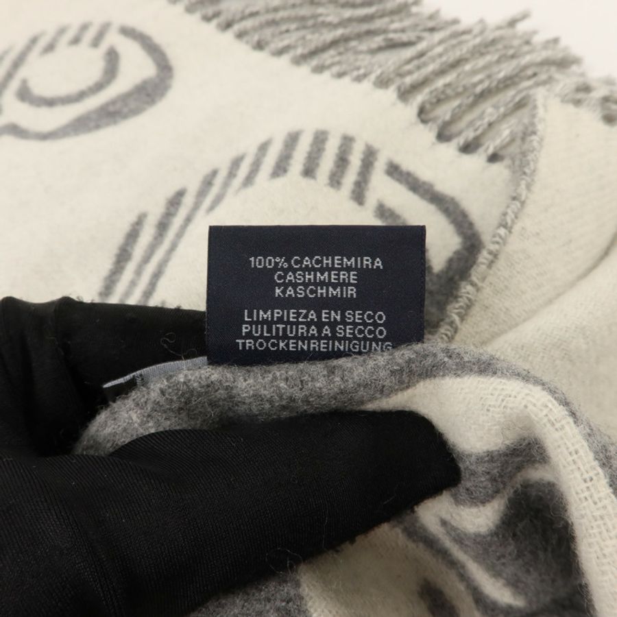 HERMES 羊絨Casaque Do Re Boucles Scarf 30x140頸巾-5