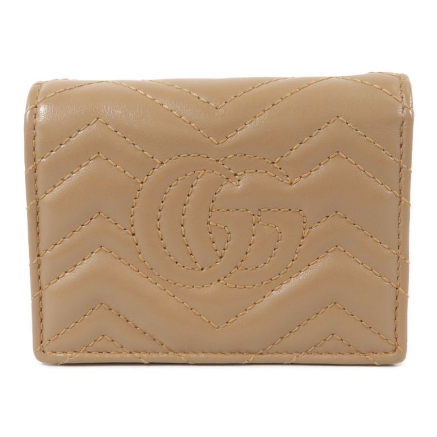GUCCI 牛皮皮革GG Marmont Card Case錢包-1