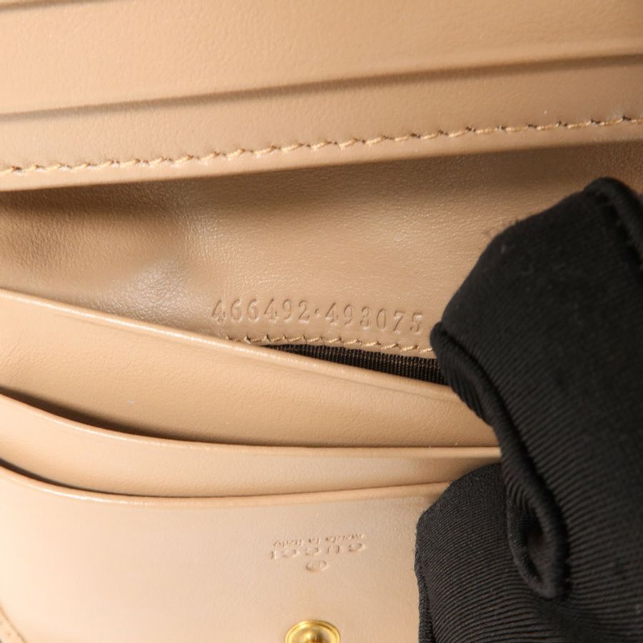 GUCCI 牛皮皮革GG Marmont Card Case錢包-8