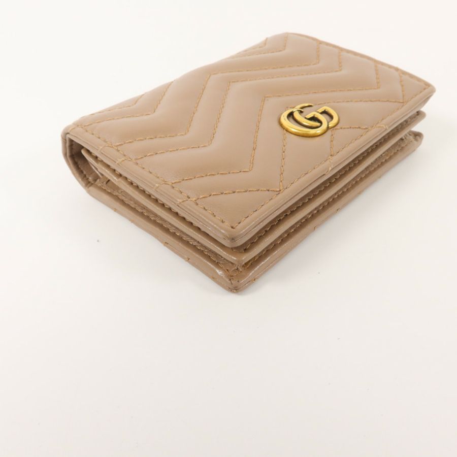 GUCCI 牛皮皮革GG Marmont Card Case錢包-12