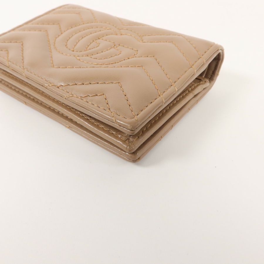 GUCCI 牛皮皮革GG Marmont Card Case錢包-13