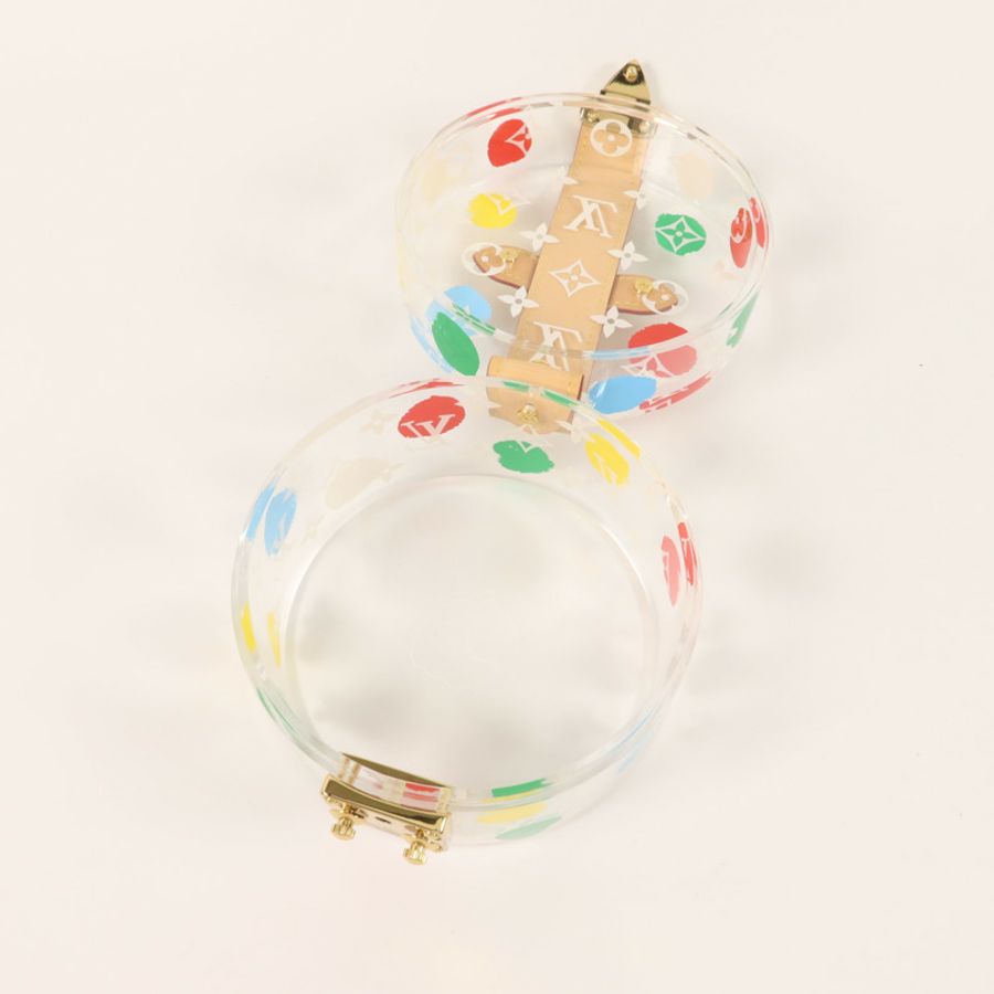 LOUIS VUITTON 有機玻璃/金屬/VVN Yayoi Kusama Painted Dots Scott Box首飾盒-4