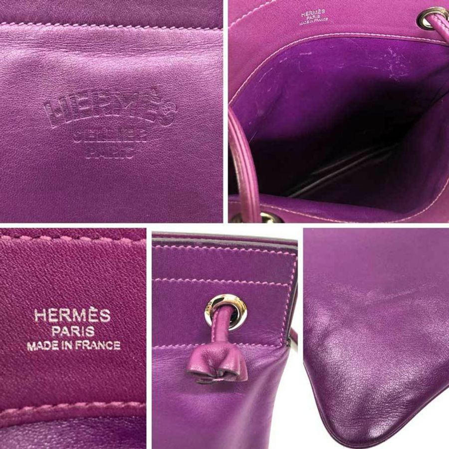 愛馬仕 Sac Aline 迷你肩包 C031 H076236CKAN Milo 小羊皮紫羅蘭色 D 印記紫色 Pochette 皮革-2