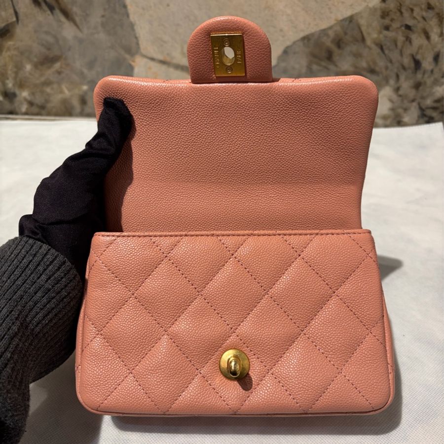 CHANEL 乾燥玫瑰粉金鍊愛心調節 CF-18-8