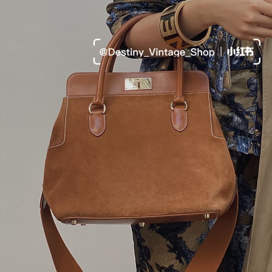 🐎Hermes愛馬仕|Toolbox 牛奶盒子包金棕銀扣|swift皮|98新|框R-0