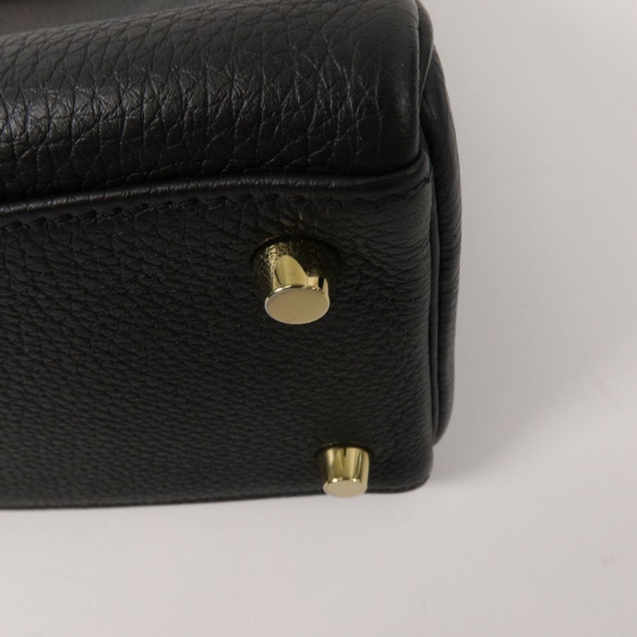 HERMES Togo皮革Kelly 25手挽肩背兩用袋Noir-11