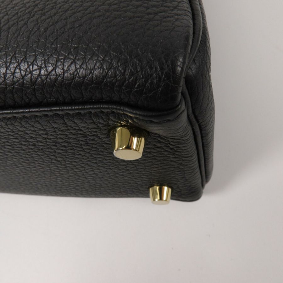 HERMES Togo皮革Kelly 25手挽肩背兩用袋Noir-13
