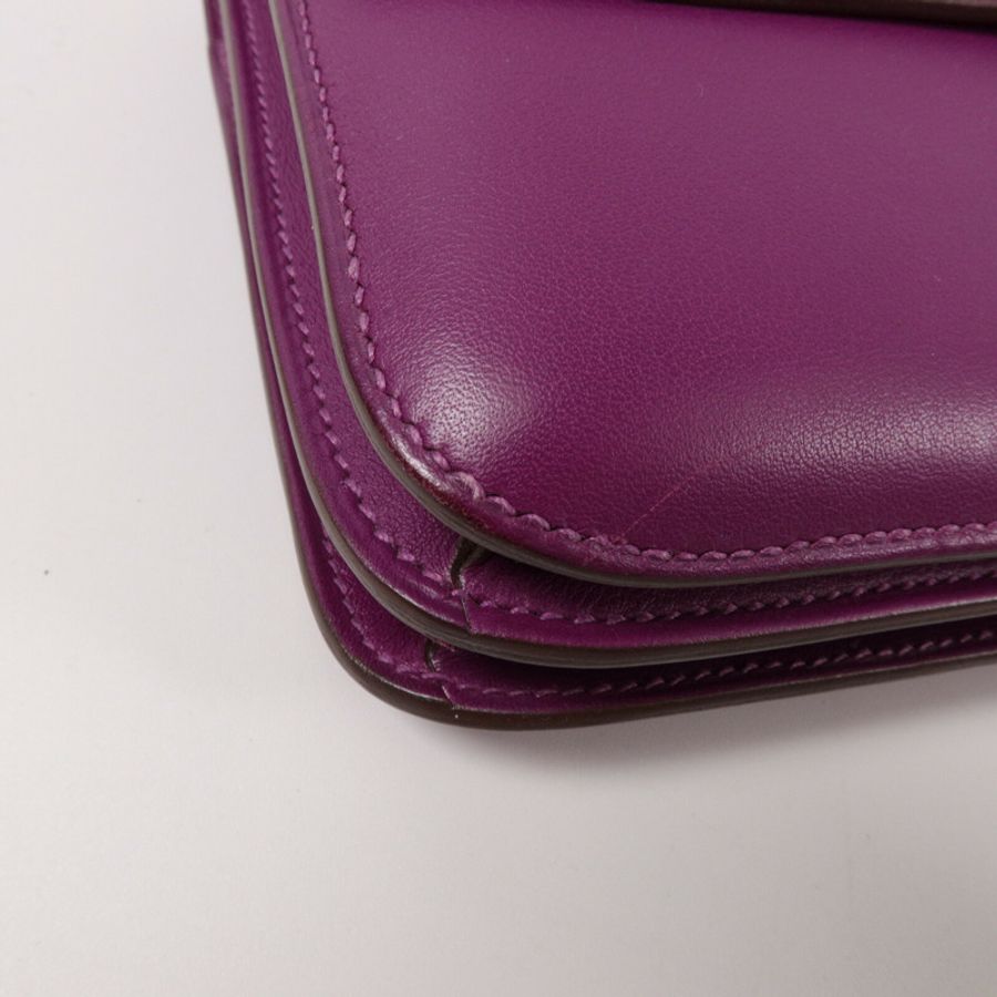 HERMES Swift皮革Constance Elan肩背袋Anemone-11
