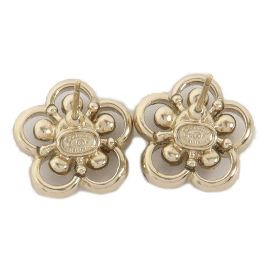 CHANEL 金屬/水晶Camelia Earrings耳環-2