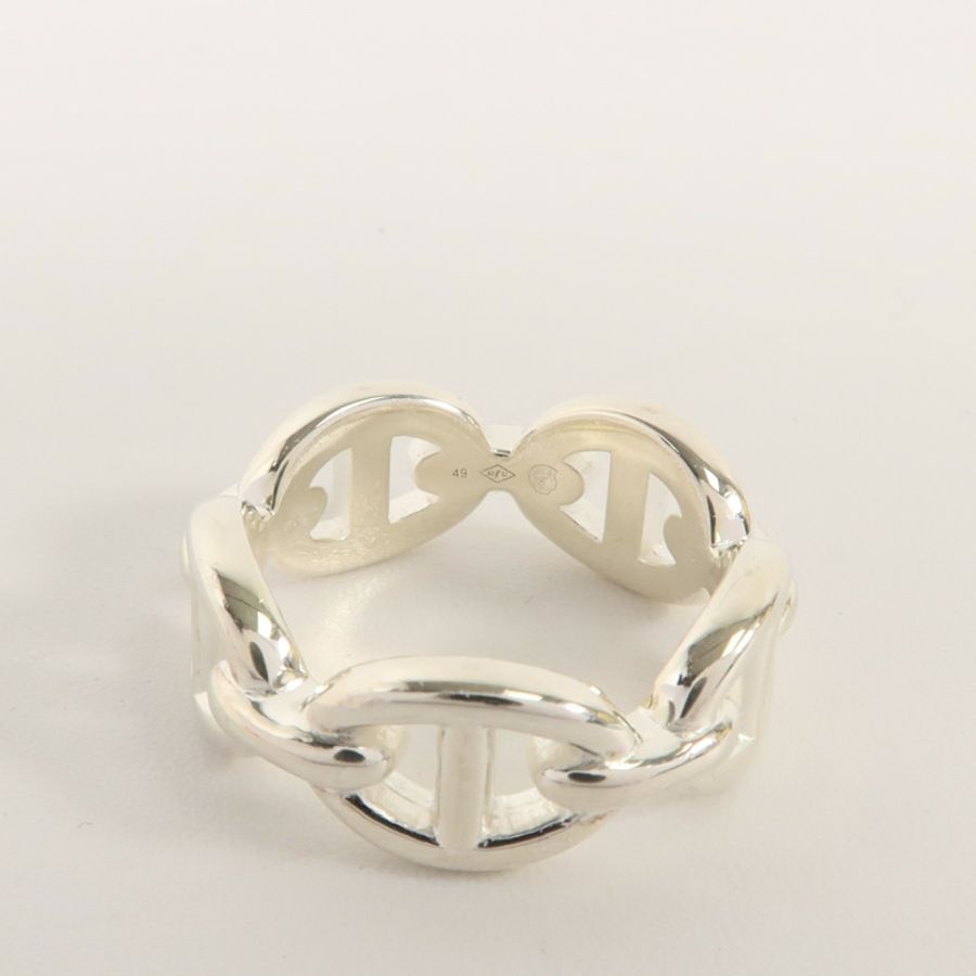 HERMES 925純銀Chaine D'ancre Enchainee Ring戒指-4
