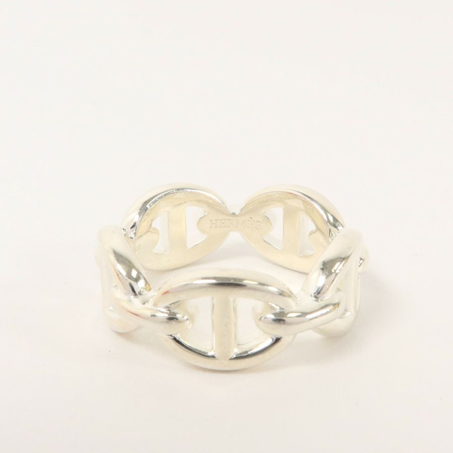 HERMES 925純銀Chaine D'ancre Enchainee Ring戒指-7
