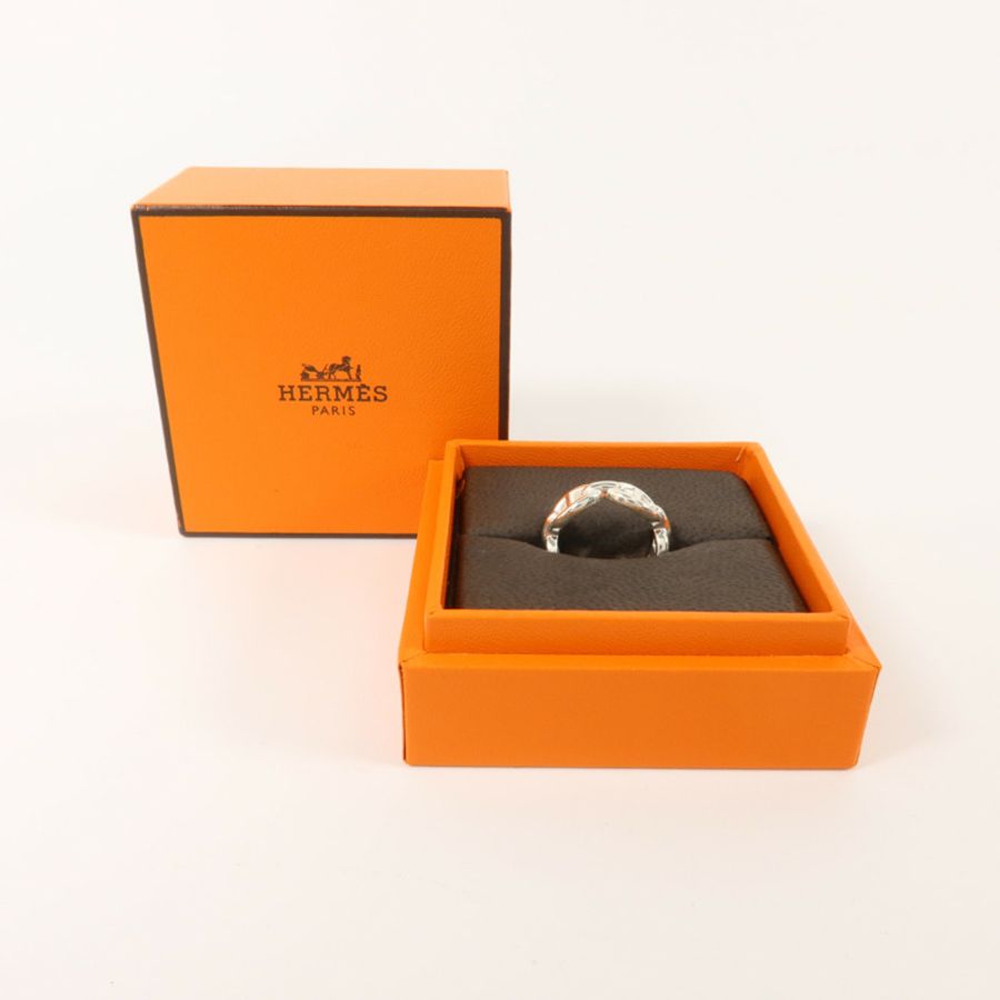 HERMES 925純銀Chaine D'ancre Enchainee Ring戒指-11