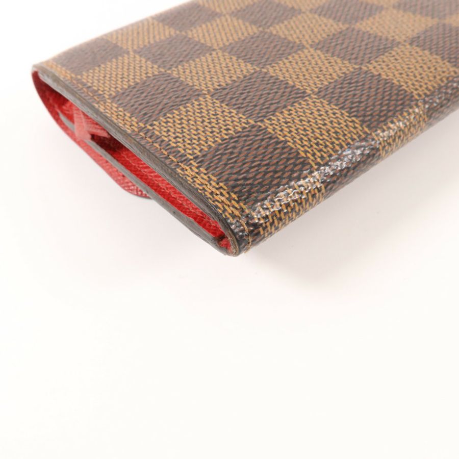 LOUIS VUITTON Damier Portefeuille Emilie Long Wallet金扣長錢包-12