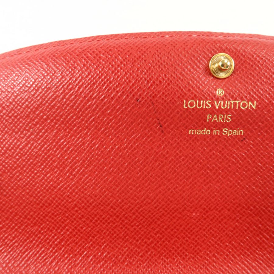 LOUIS VUITTON Damier Portefeuille Emilie Long Wallet金扣長錢包-15