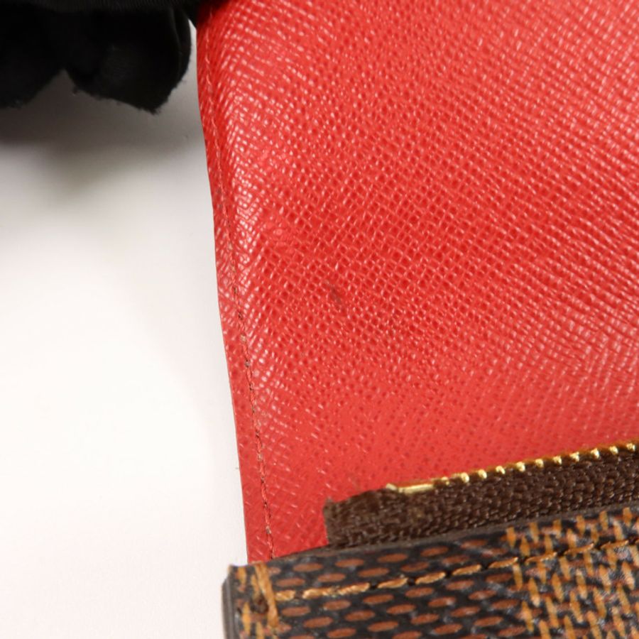 LOUIS VUITTON Damier Portefeuille Emilie Long Wallet金扣長錢包-16