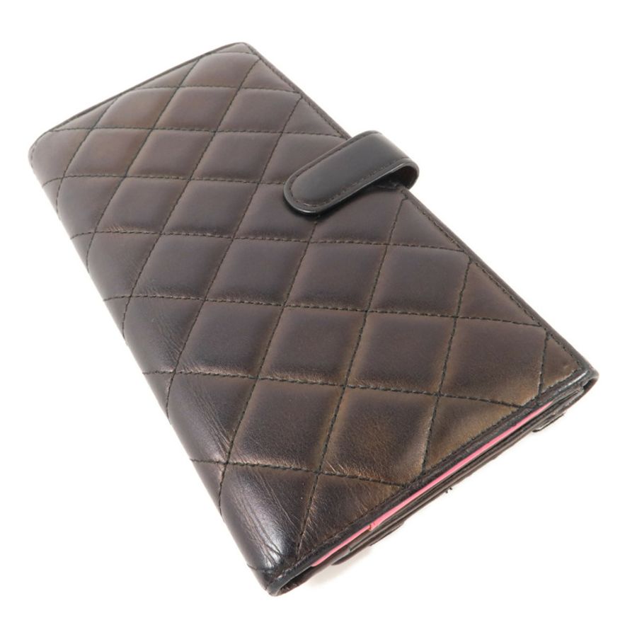 CHANEL 牛皮皮革Cambon Long Wallet長錢包-3