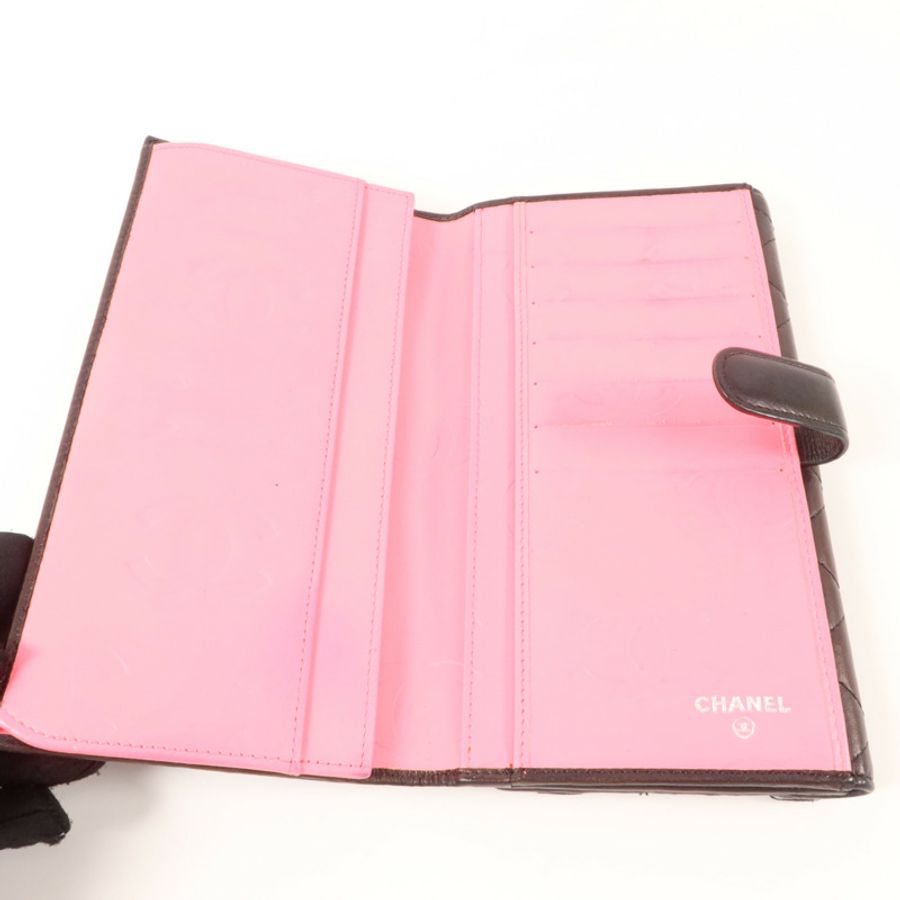 CHANEL 牛皮皮革Cambon Long Wallet長錢包-4