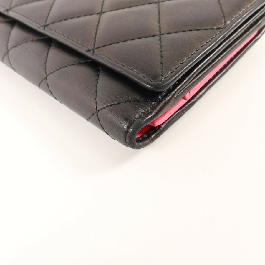 CHANEL 牛皮皮革Cambon Long Wallet長錢包-13