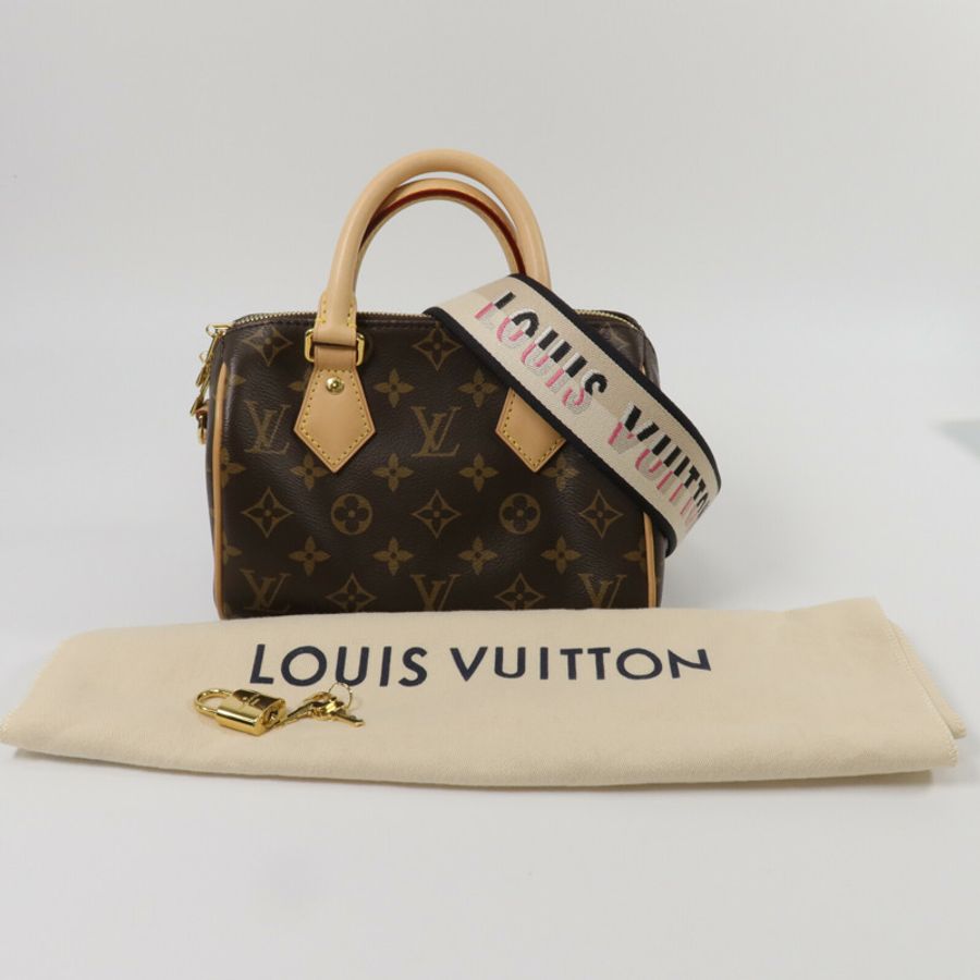 LOUIS VUITTON Monogram Speedy Bandouliere 20手挽肩背兩用袋-10