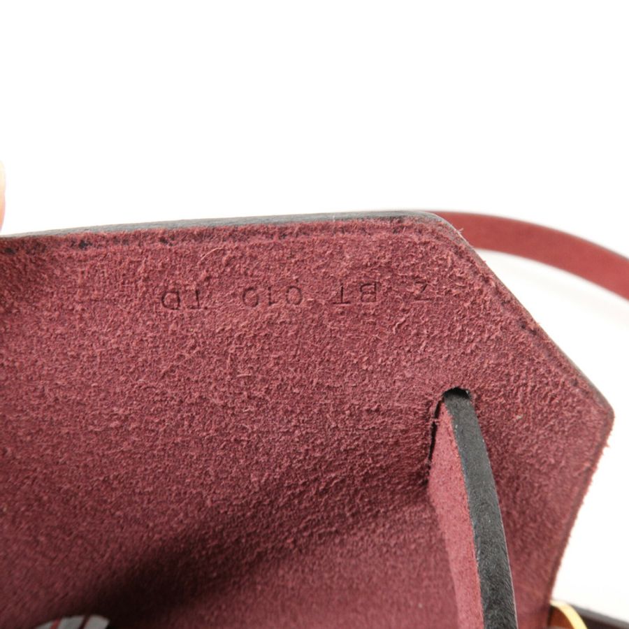 HERMES Toile H帆布/Vache Hunter皮革Herbag PM手挽肩背兩用袋Rouge Sellier-7