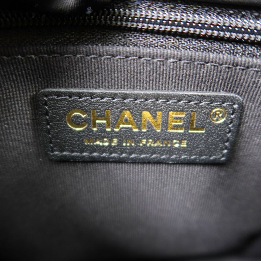 CHANEL Tweed/牛皮皮革Top Handle Flap Bag鏈帶手挽肩背兩用袋-5