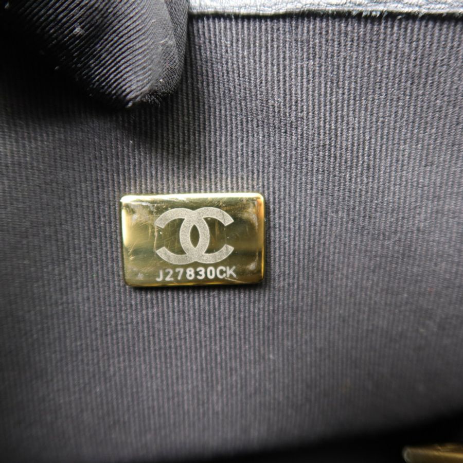 CHANEL Tweed/牛皮皮革Top Handle Flap Bag鏈帶手挽肩背兩用袋-6