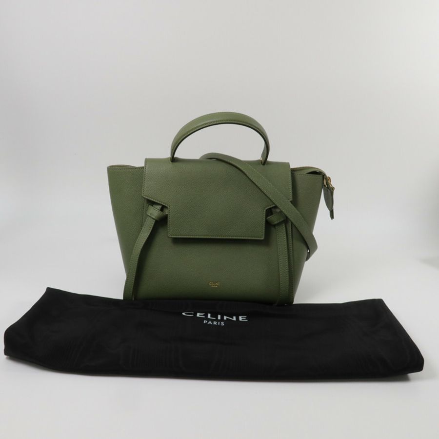 CELINE 牛皮皮革Micro Belt Bag手挽肩背兩用袋-10