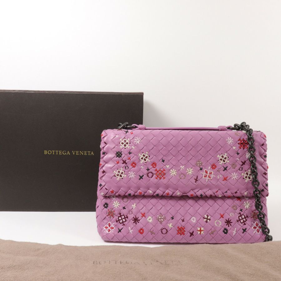 BOTTEGA VENETA 羊皮皮革Chain Shoulder鏈帶肩背袋-7